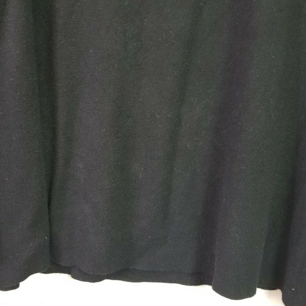 Lane Bryant size 26/28 Knit Black Long Sleeve Pull Over Long Sleeve SWEATER Top - Picture 2 of 7